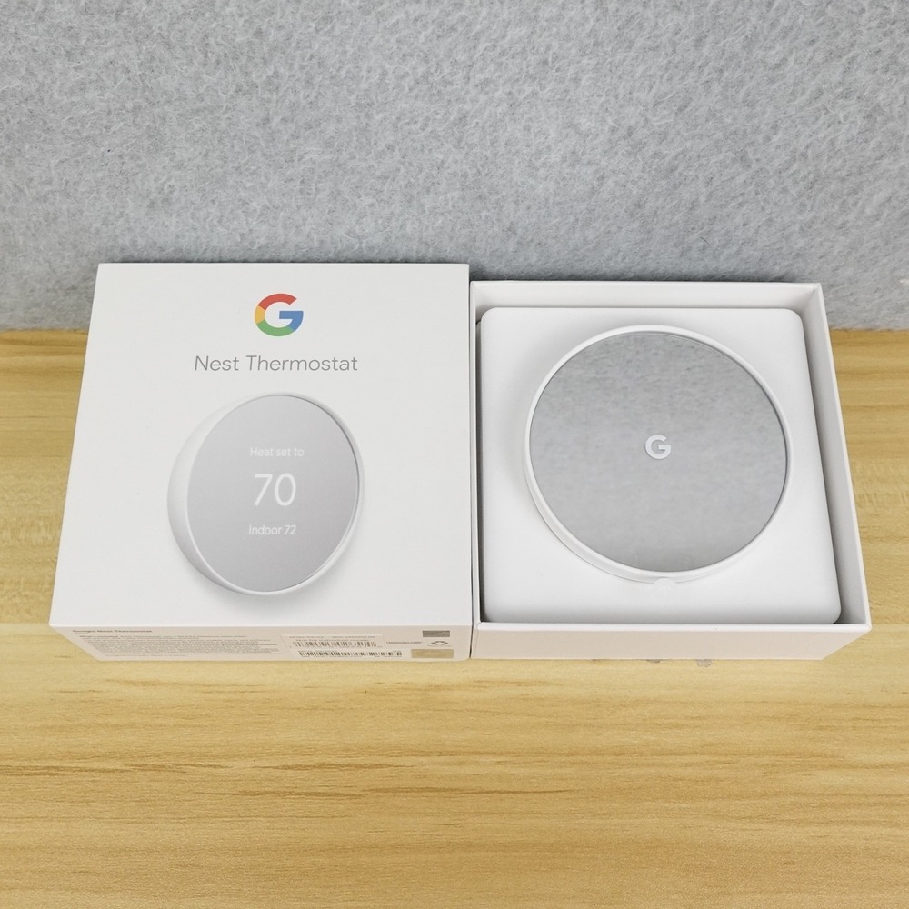 Google Nest Thermostat Model G4CVZ Snow WIFI Smart Programmable New Open Box